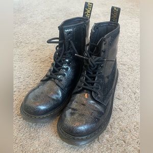 Dr. Martens - Black Glitter, size 5.5 women’s/4 youth